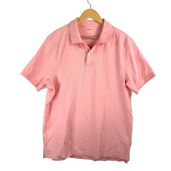 J.Crew Flex piqué polo shirt light guava preppy classic preppy 90s sz L - Picture 2 of 7